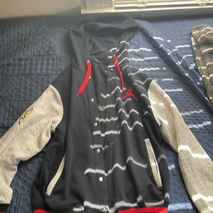 Jordan Zip Up Hoodie Spike Lee Mars Yard Cement Sz XL